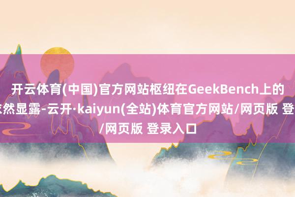 开云体育(中国)官方网站枢纽在GeekBench上的跑分依然显露-云开·kaiyun(全站)体育官方